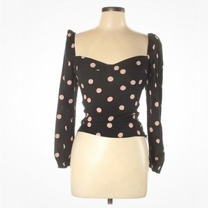 Reformation polka dot blouse ⚪️